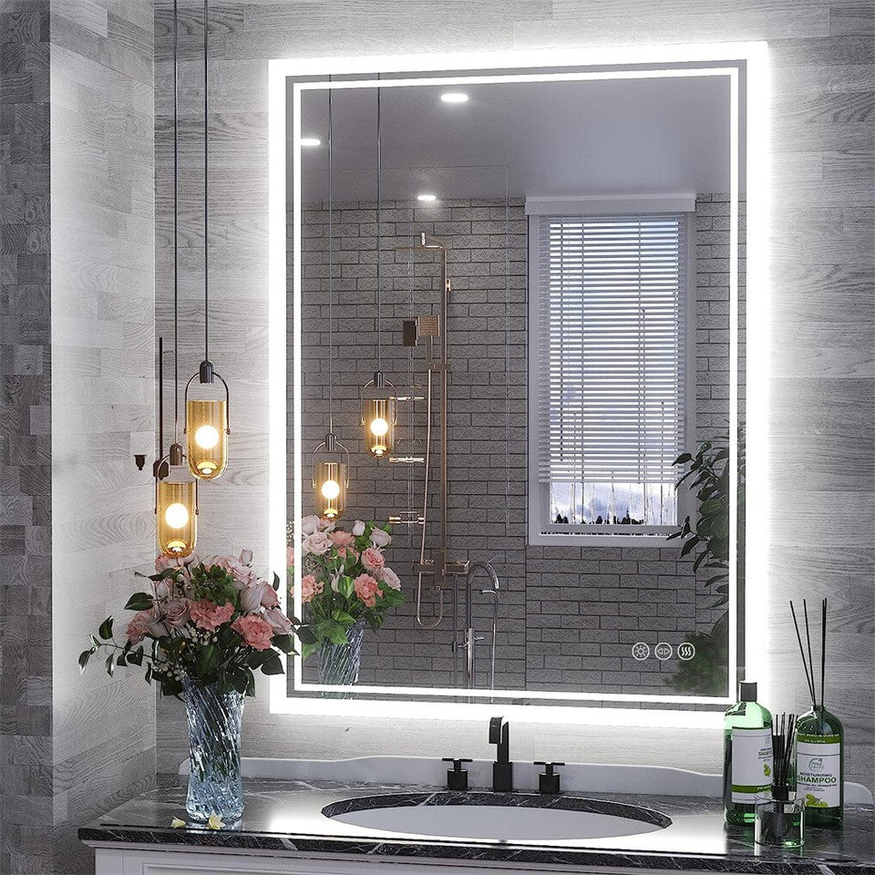 LED Anti-Fog Wall-Mounted Bathroom Mirror V767-XMR-C28-166-AU