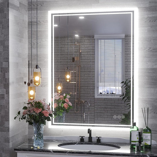 LED Anti-Fog Wall-Mounted Bathroom Mirror V767-XMR-C28-166-AU