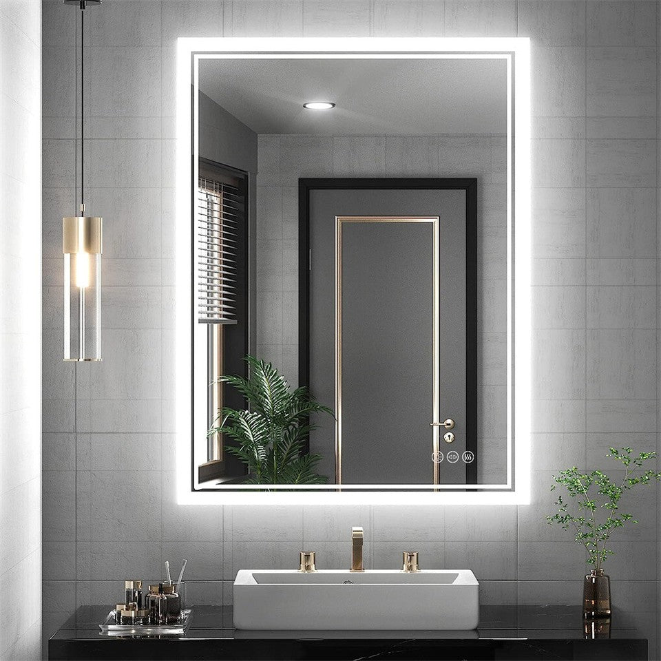 LED Anti-Fog Wall-Mounted Bathroom Mirror V767-XMR-C28-166-AU