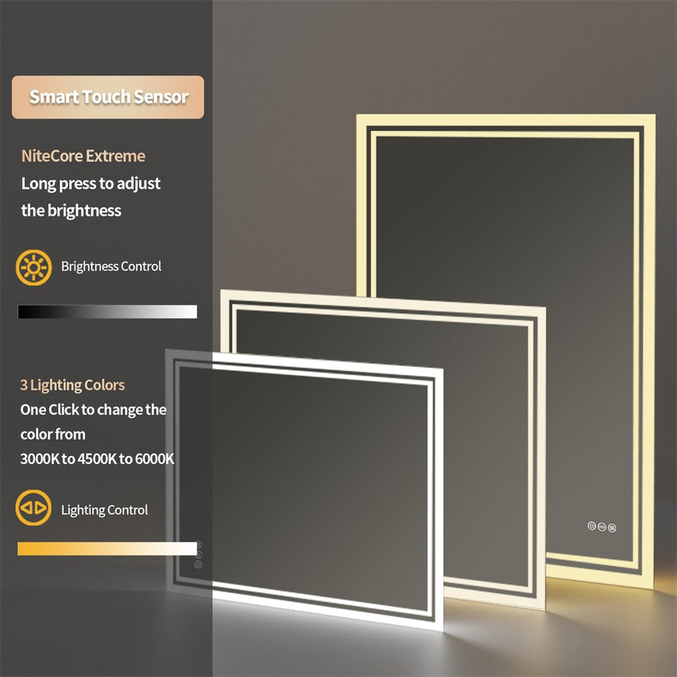 LED Anti-Fog Wall-Mounted Bathroom Mirror V767-XMR-C28-166-AU