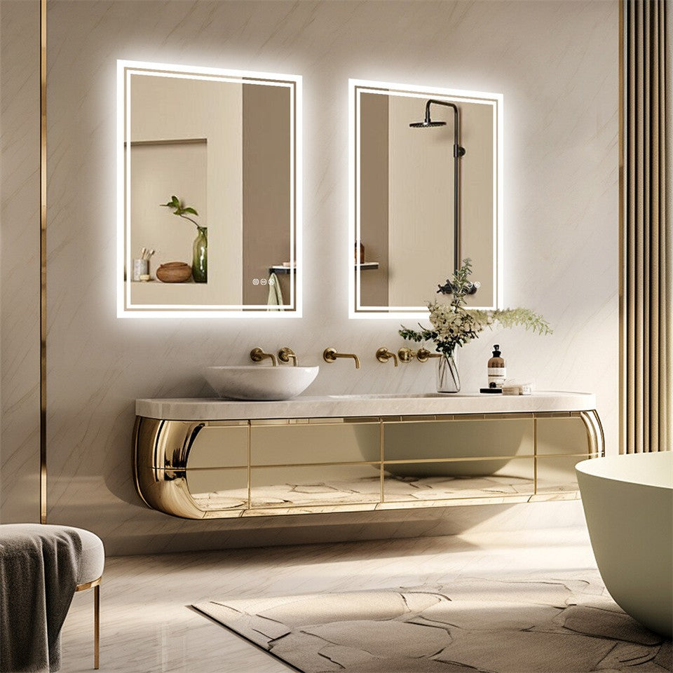 LED Anti-Fog Wall-Mounted Bathroom Mirror V767-XMR-C28-166-AU