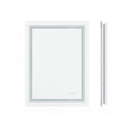 Modern Luxury: LED Mirror with Defogger 600*800mm Double LED V767-XMR-C28-168-AU