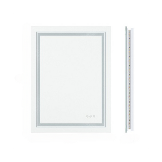 Modern Luxury: LED Mirror with Defogger 600*800mm Double LED V767-XMR-C28-168-AU