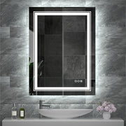 Modern Luxury: LED Mirror with Defogger 600*800mm Double LED V767-XMR-C28-168-AU