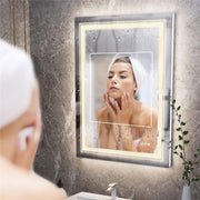 Modern Luxury: LED Mirror with Defogger 600*800mm Double LED V767-XMR-C28-168-AU