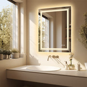 900*700MM Dimmable LED Bathroom Mirror Antifog Wall Mounted Vanity Makeup Mirror V767-XMR-C28-188-AU