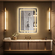 900*700MM Dimmable LED Bathroom Mirror Antifog Wall Mounted Vanity Makeup Mirror V767-XMR-C28-188-AU