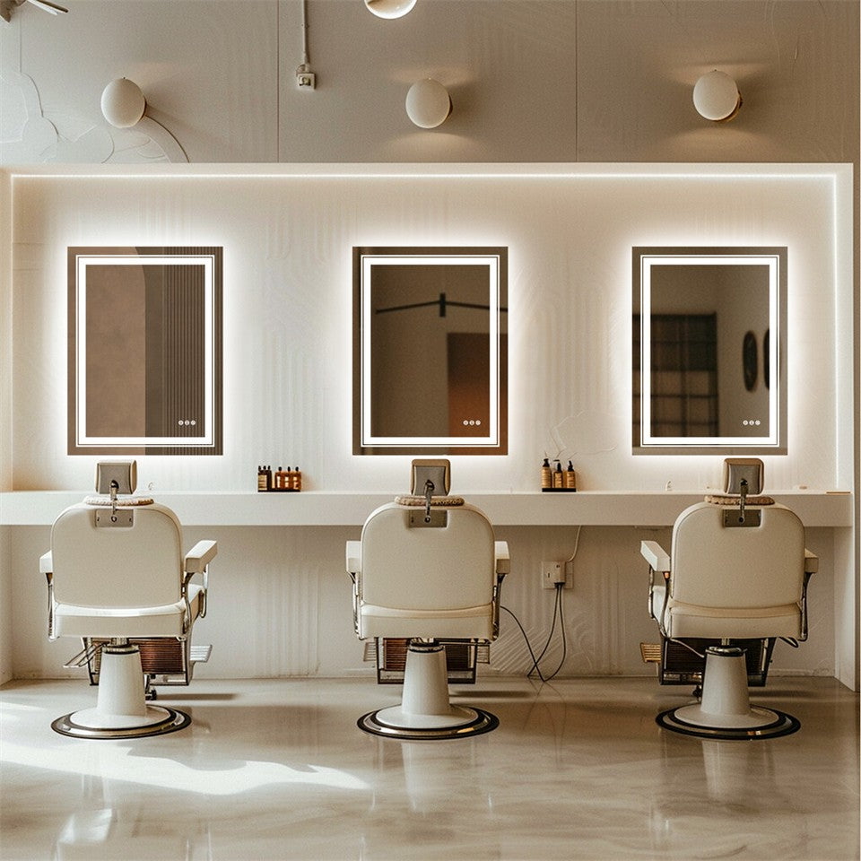 900*700MM Dimmable LED Bathroom Mirror Antifog Wall Mounted Vanity Makeup Mirror V767-XMR-C28-188-AU