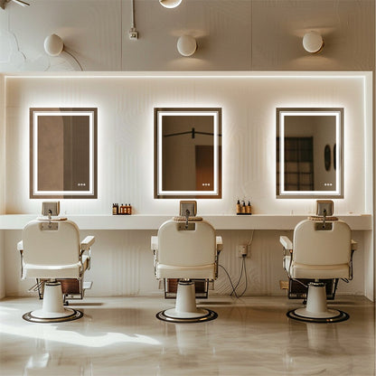 900*700MM Dimmable LED Bathroom Mirror Antifog Wall Mounted Vanity Makeup Mirror V767-XMR-C28-188-AU
