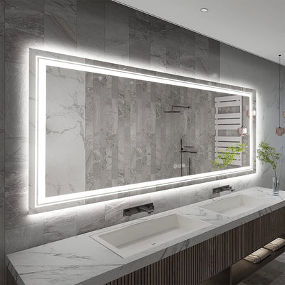 1.83M Oversize Dual Light Bathroom Mirror Super Anti-Fog Makeup Dressing Mirror V767-XMR-C28-268-AU