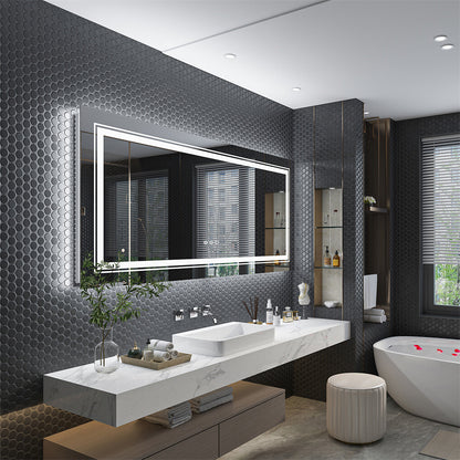 Fin 1200X800Mm Led Front Backlit Bathroom Mirror Fogless Anti-Aging Premium Hd Glass V767-XMR-C28-288-AU