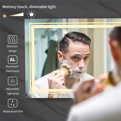 Anti-Fog LED Bathroom Mirror with 2-Way Mount 1000*600mm/Double LED V767-XMR-C28-298-AU