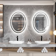 60x80cm Oval Backlit + Front LED Bathroom Mirror Dimmable Shatter-Proof Vanity Mirror V767-XMR-T18-822-AU-V1