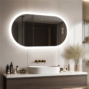 Premium Oval LED Anti-Fog Bathroom Mirror(80x50cm) V767-XMR-T28-710-AU