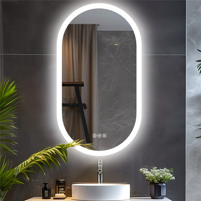 Premium Oval LED Anti-Fog Bathroom Mirror(100x50cm) V767-XMR-T28-711-AU