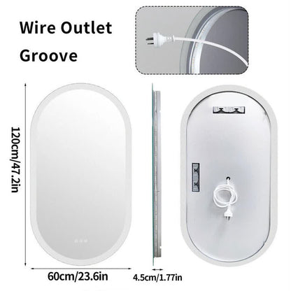 Premium Oval LED Anti-Fog Bathroom Mirror(120x60cm) V767-XMR-T28-712-AU-V2