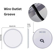 P&P Silver Mirror With White Frame Round LED Bathroom Mirror V767-XMR-Y28-628-AU-V1