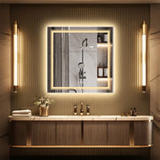 80x80cm Large Square Wall Mount Smart Led Bathroom Mirror Anti Fog Backlit Vanity Mirror V767-XMR-Z28-378-AU