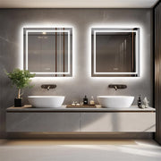 80x80cm Large Square Wall Mount Smart Led Bathroom Mirror Anti Fog Backlit Vanity Mirror V767-XMR-Z28-378-AU