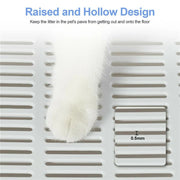 Self-Cleaning Hooded Cat Litter Box Enclosed Large Kitty Toilet Box Tray Refills V767-XPET124-GY