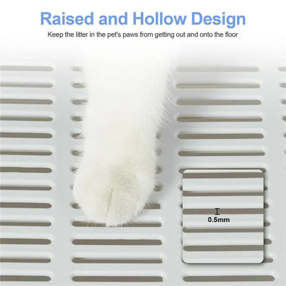 Self-Cleaning Hooded Cat Litter Box Enclosed Large Kitty Toilet Box Tray Refills V767-XPET124-GY