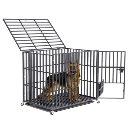 Heavy Duty Dog Cage with Lock & Bottom Tray V767-XPET686-L-G2