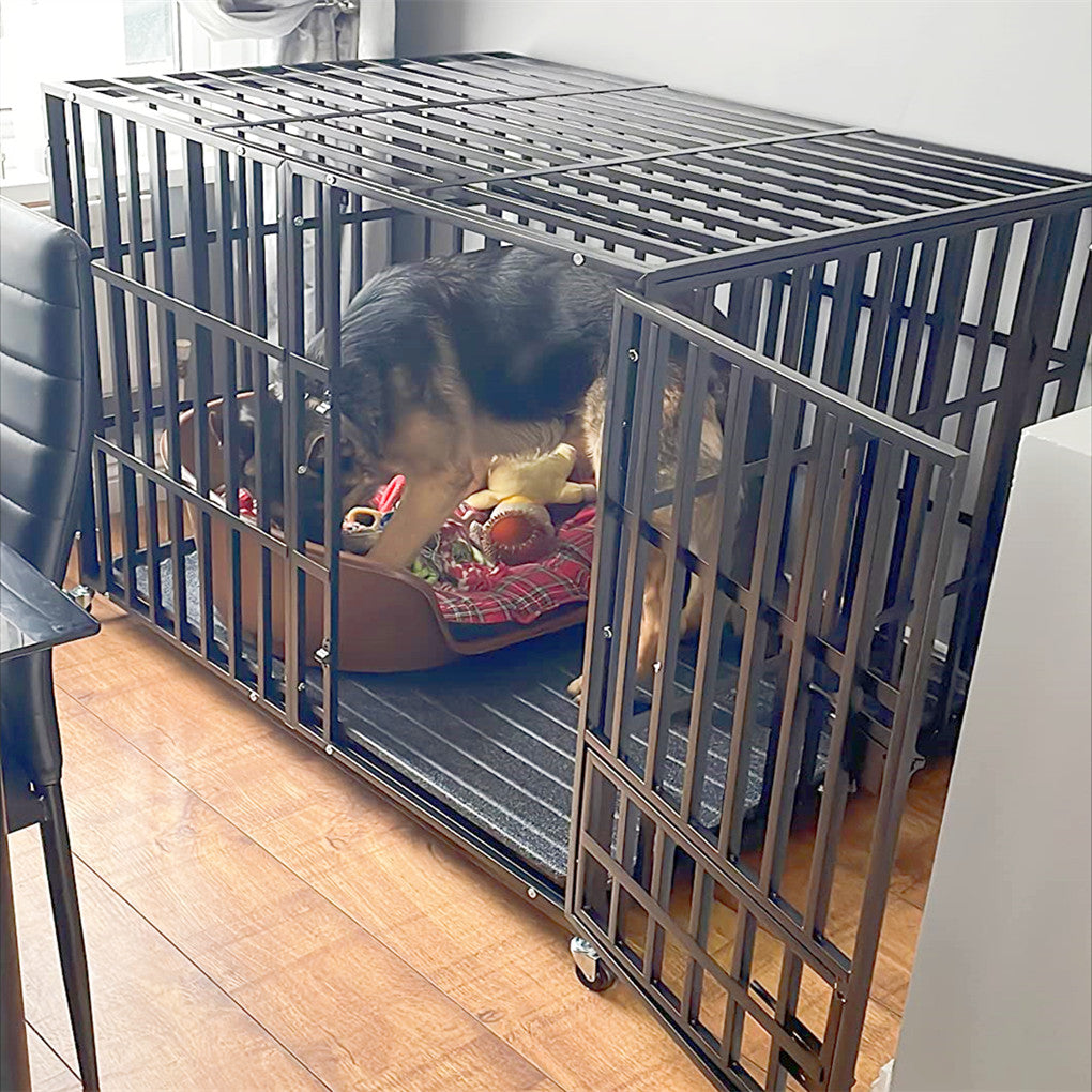 Heavy Duty Dog Cage with Lock & Bottom Tray V767-XPET686-L-G2