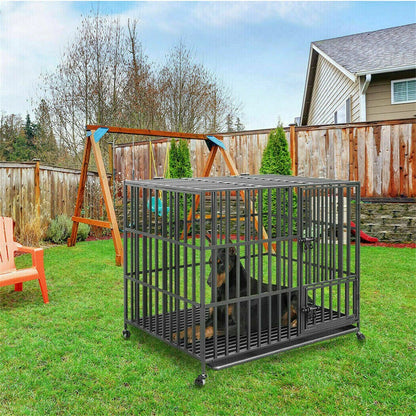 Heavy Duty Dog Cage with Lock & Bottom Tray V767-XPET686-L-G2