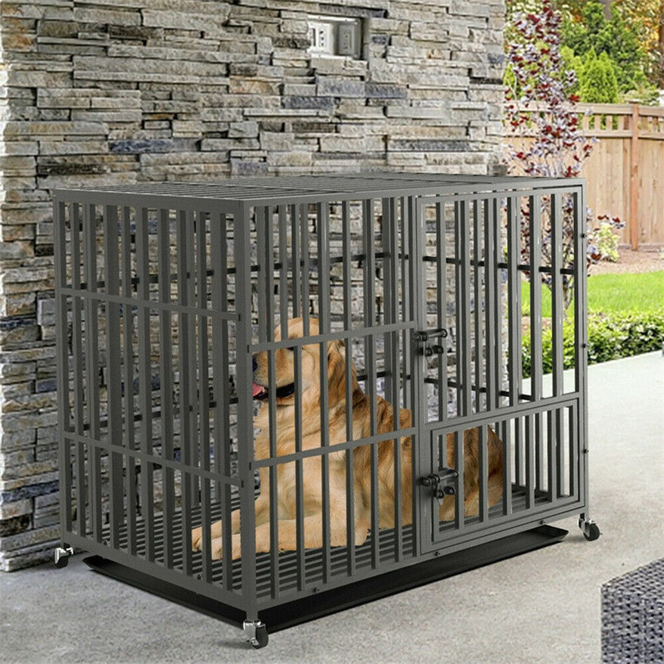 Heavy Duty Dog Cage with Lock & Bottom Tray V767-XPET686-L-G2