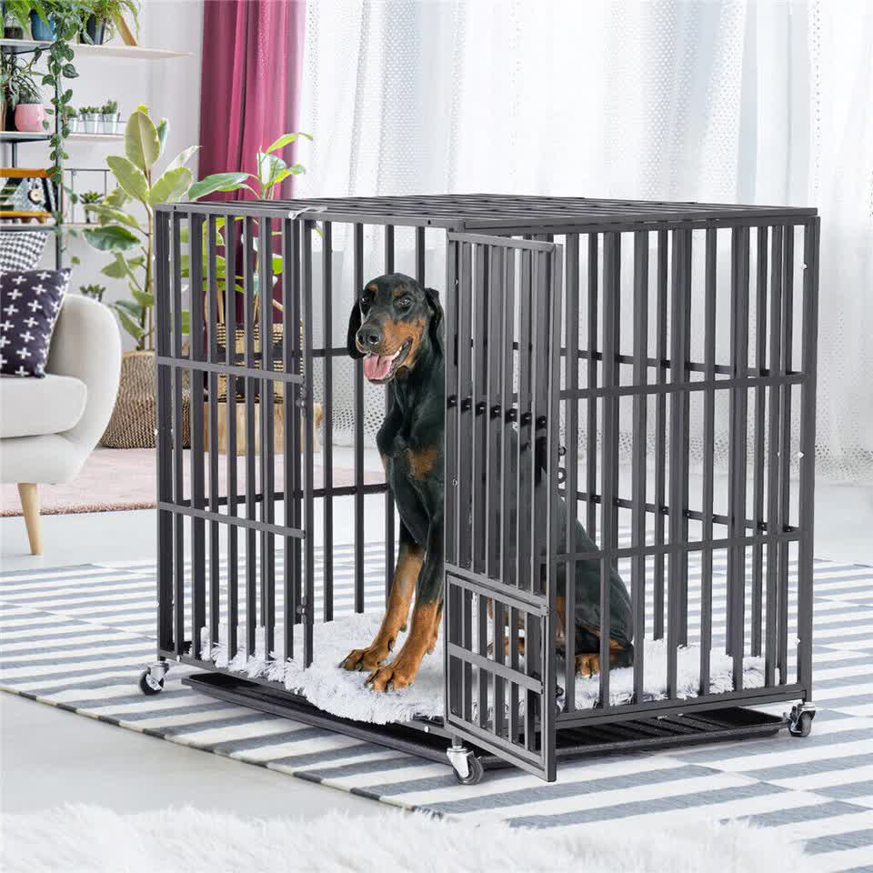Heavy Duty Dog Cage with Lock & Bottom Tray XXL V767-XPET686-XXL-G2