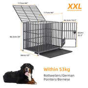 Heavy Duty Dog Cage with Lock & Bottom Tray XXL