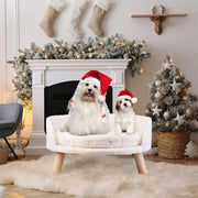Pet Sofa Bed with Plush Cushion & Wooden Legs V767-XPET82-60CM