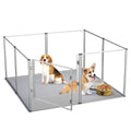 Versatile Sleek Thick Acrylic Pet Playpen Dog Puppies Run Kennel Rabbit Play Pen V767-XPETSYL-12S