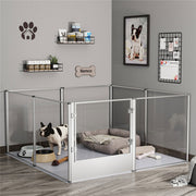 Versatile Sleek Thick Acrylic Pet Playpen Dog Puppies Run Kennel Rabbit Play Pen V767-XPETSYL-12S