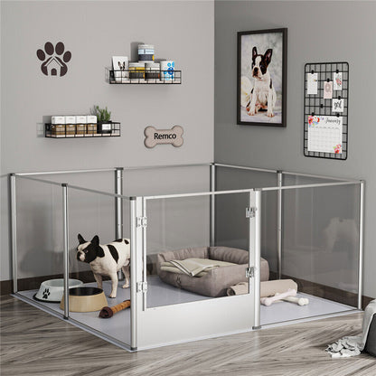 Versatile Sleek Thick Acrylic Pet Playpen Dog Puppies Run Kennel Rabbit Play Pen V767-XPETSYL-12S