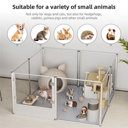 Versatile Sleek Thick Acrylic Pet Playpen Dog Puppies Run Kennel Rabbit Play Pen V767-XPETSYL-12S