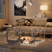 Versatile Sleek Thick Acrylic Pet Playpen Dog Puppies Run Kennel Rabbit Play Pen V767-XPETSYL-12S