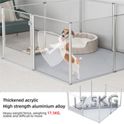 Versatile Sleek Thick Acrylic Pet Playpen Dog Puppies Run Kennel Rabbit Play Pen V767-XPETSYL-12S