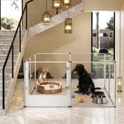81cm Highest Acrylic Dog Whelping Pen Box Safe Aluminum Frame Pet Playpen w/ Mat V767-XPETSYL-13S-V1