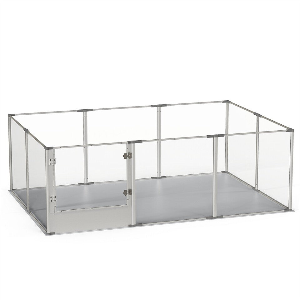 10-Piece Large Thicken Acrylic Dog Playpen Puppy Birth Fence with Waterproof Mat V767-XPETSYL-18S