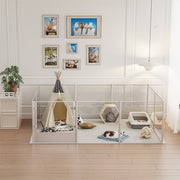 10-Piece Large Thicken Acrylic Dog Playpen Puppy Birth Fence with Waterproof Mat V767-XPETSYL-18S