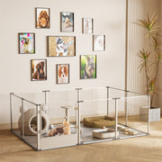 10-Piece Large Thicken Acrylic Dog Playpen Puppy Birth Fence with Waterproof Mat V767-XPETSYL-18S