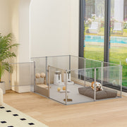 10-Piece Large Thicken Acrylic Dog Playpen Puppy Birth Fence with Waterproof Mat V767-XPETSYL-18S