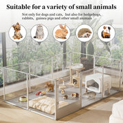 10-Piece Large Thicken Acrylic Dog Playpen Puppy Birth Fence with Waterproof Mat V767-XPETSYL-18S
