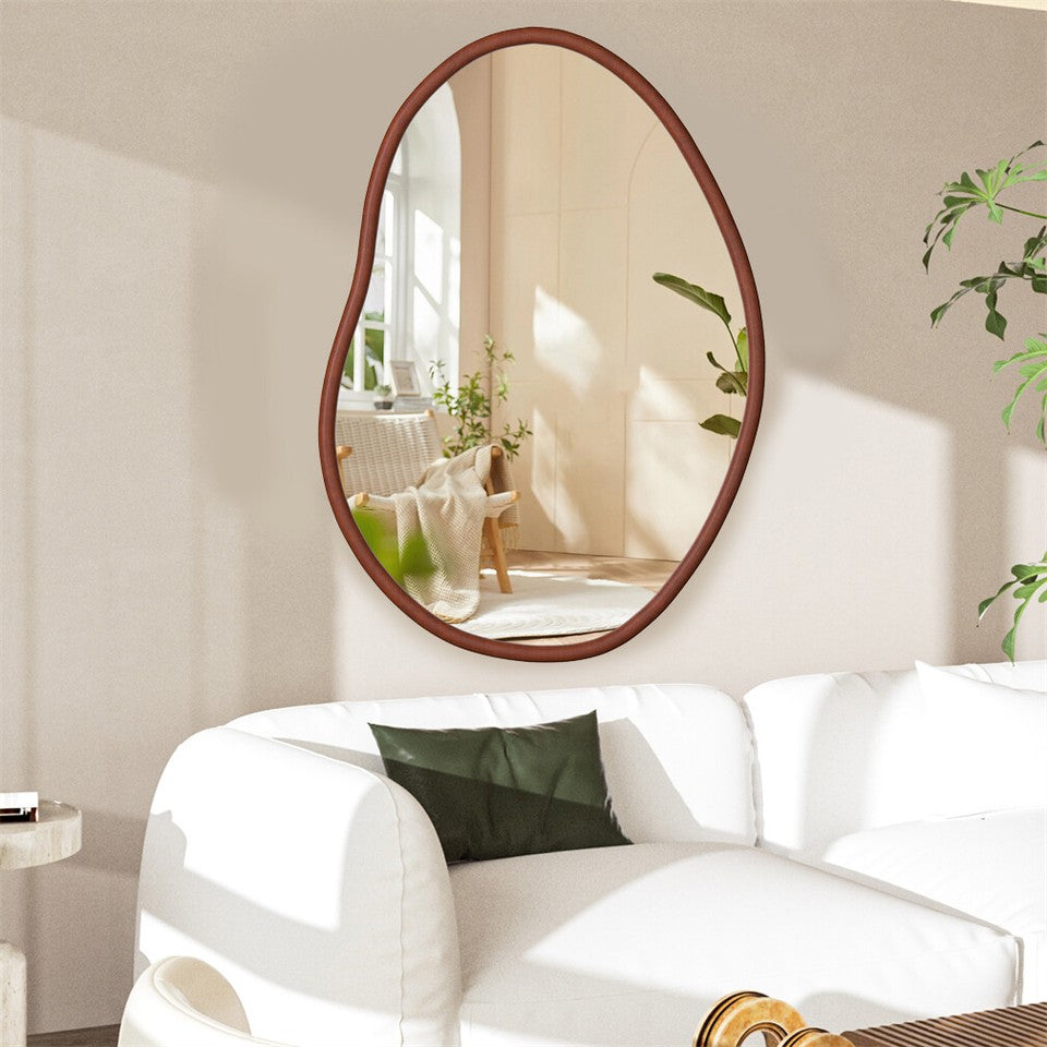 Wooden Frame Wall Mirror - Entryway & Hall Decor V767-YSJ-X112S-V1