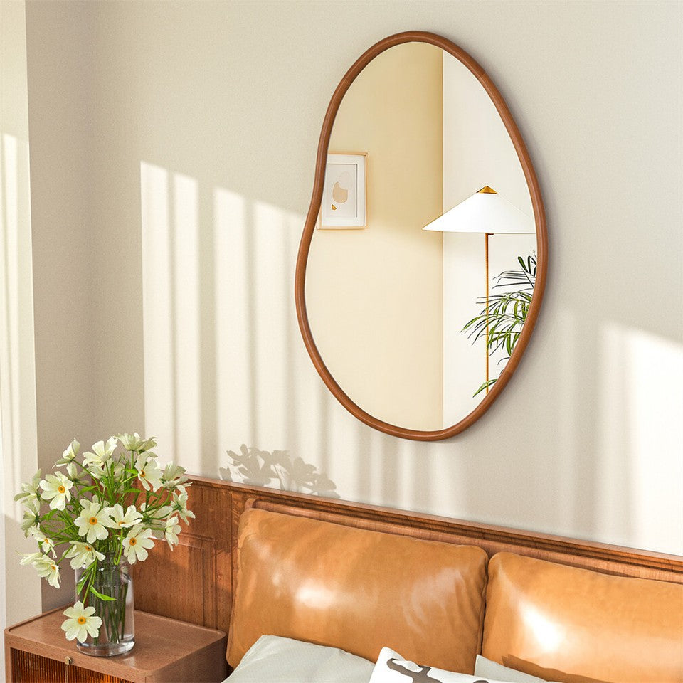 Wooden Frame Wall Mirror - Entryway & Hall Decor V767-YSJ-X112S-V1