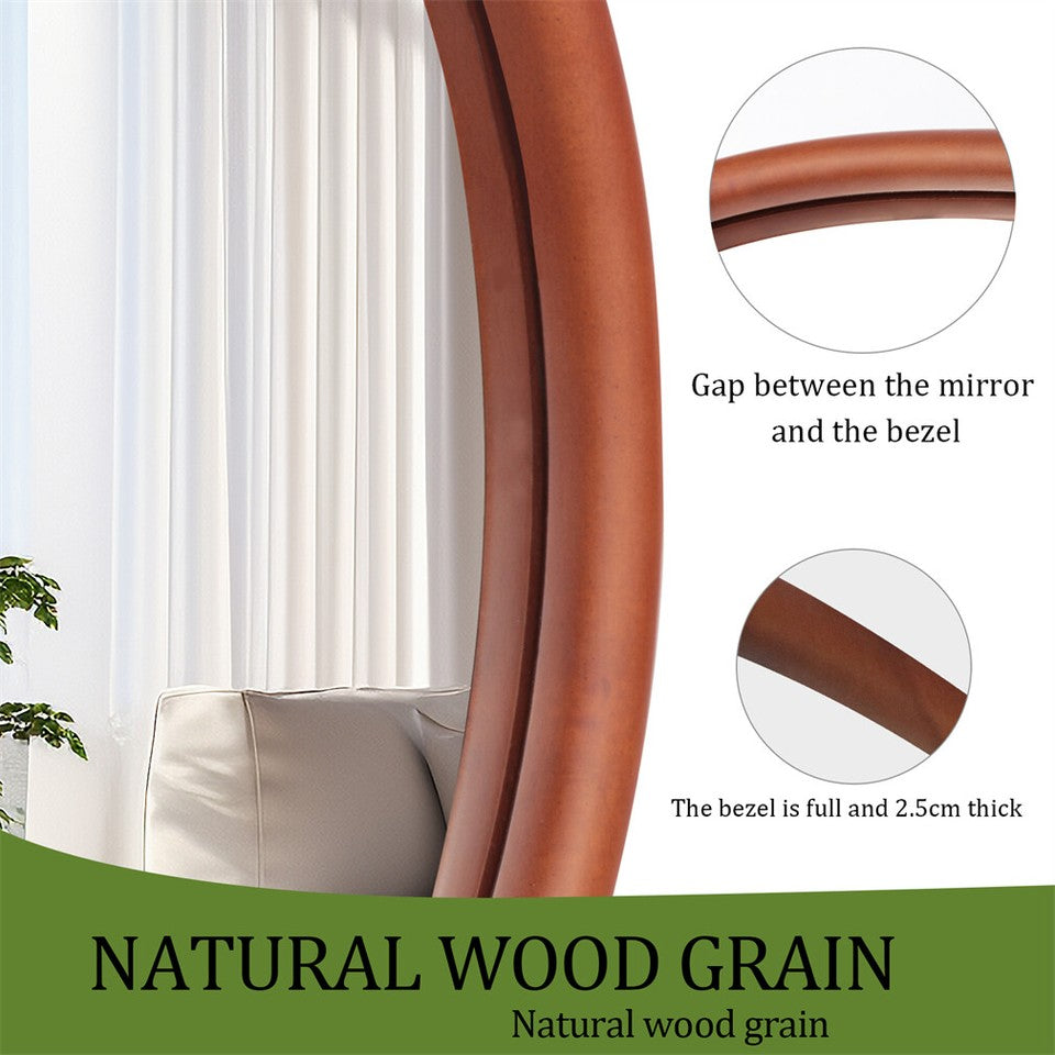 Wooden Frame Wall Mirror - Entryway & Hall Decor V767-YSJ-X112S-V1