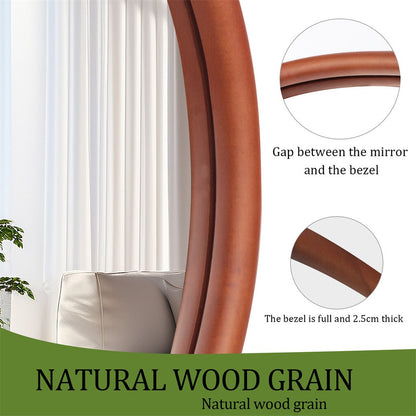 Wooden Frame Wall Mirror - Entryway & Hall Decor V767-YSJ-X112S-V1