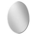 Beveled Edge Oval Wall Mirror, Frameless Decorative Glass Mirror for Bathroom, Living Room, Entryway, Hallway V767-YSJ-XB161-37