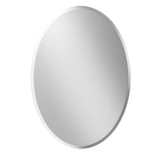 Beveled Edge Oval Wall Mirror, Frameless Decorative Glass Mirror for Bathroom, Living Room, Entryway, Hallway V767-YSJ-XB161-37